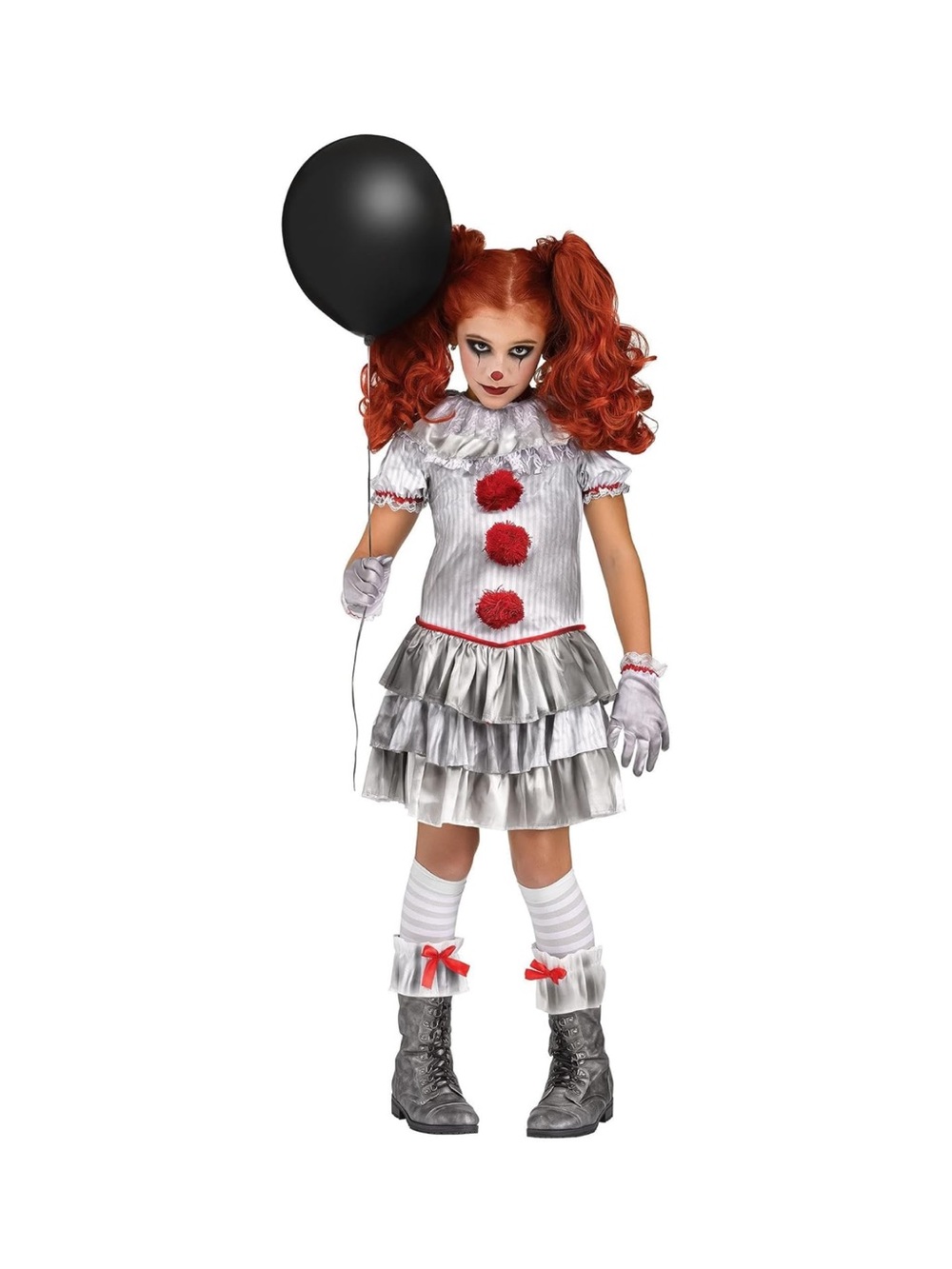 It Pennywise kids Halloween Costume dress and gloves size small